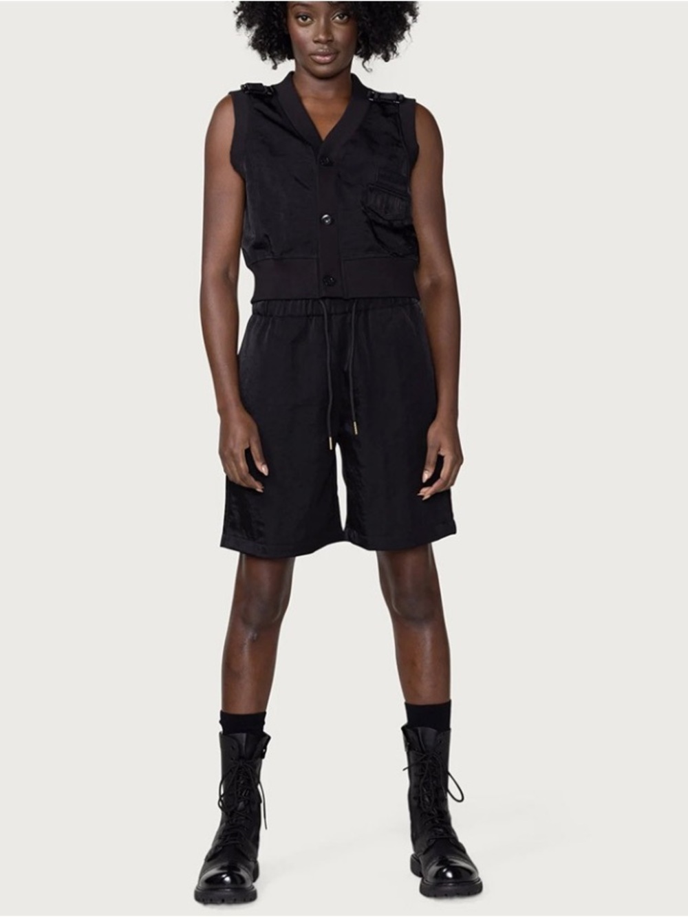 Honor The Gift Black Nylon Shorts Structured Streetwear Drawstring XS - Picture 2 of 12